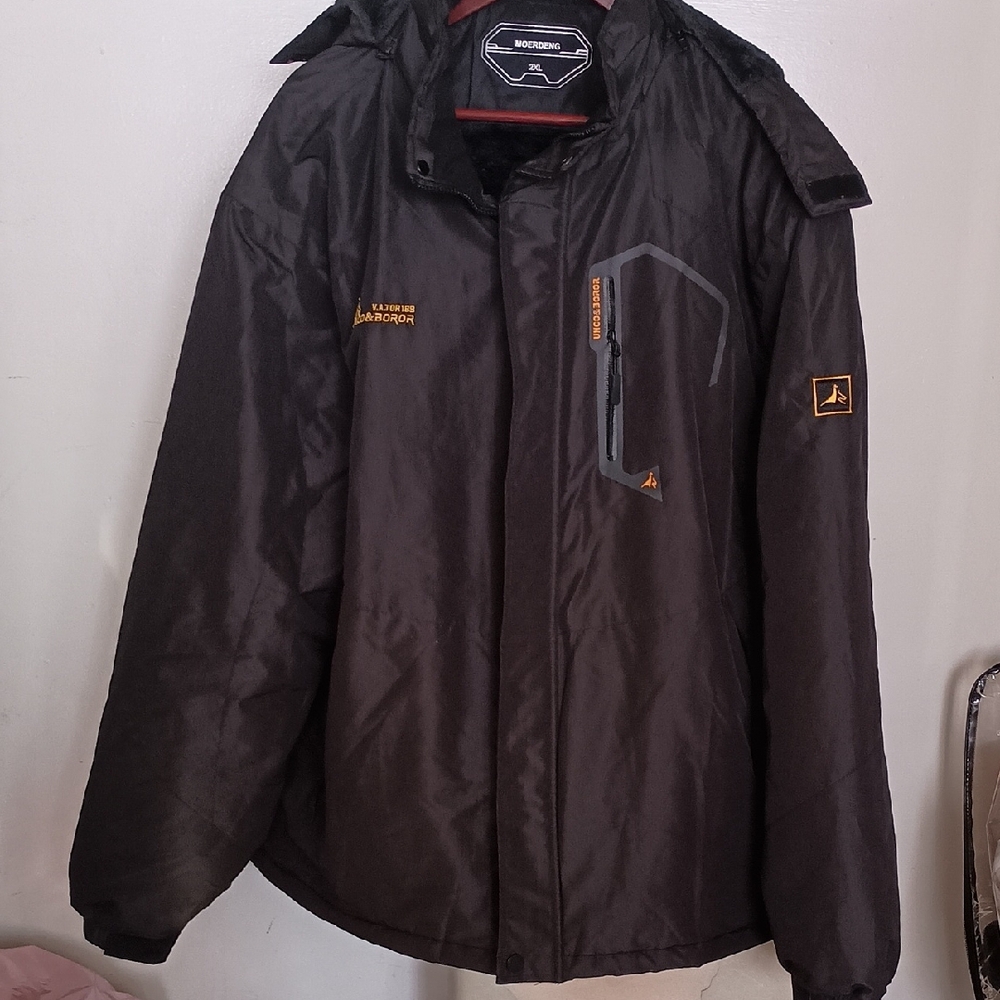 Moerdeng Unco & Boror Vator189 Black Waterproof Ski Jacket With Fleece Lining.